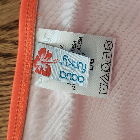 (L) Aqua Funky Neon Bikini Bottoms Swimwear Beach Pool Vacation Ocean - Picture 3 of 8